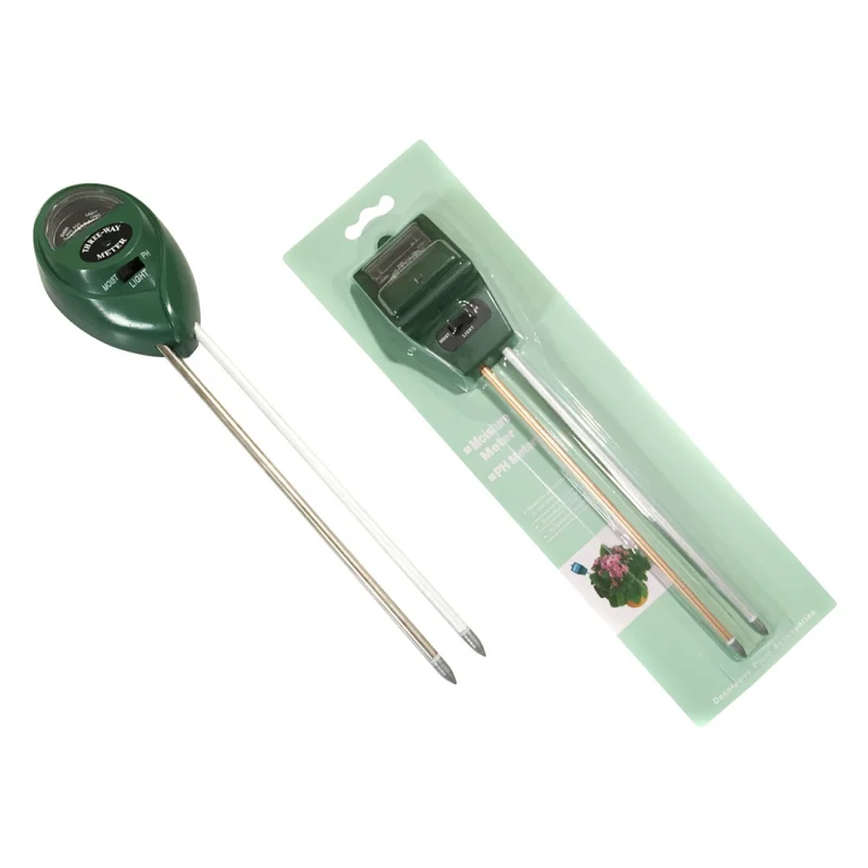 Soil PH Meter Three In One Design Soil Hygrometer PH Irradiance Tester for Garden Farm Lawn Indoor Outdoor