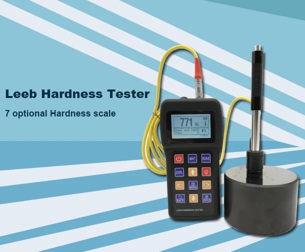 Hardness Tester Leeb Hardness Tester Meter 20HRC-70HRC Pen-Type Portable Metals Durometer Tester HL HB HRB HRC HRA HV HS with LCD Display 128 x 64 Resolution Ratio