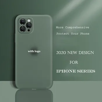 

Original official liquid silicone phone case for Apple iphone 11 Pro Max XS MAX X XR XS 7 8 Plus logo case cover coque with logo