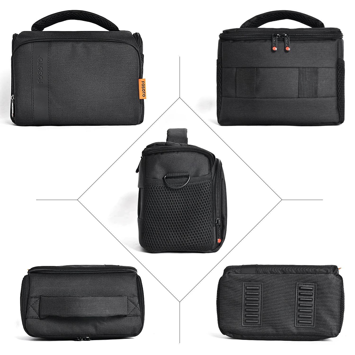 FOSOTO Digital DSLR Camera Bag Waterproof Shoulder Bag Video Camera Case For Canon Nikon Sony Lens Pouch photography Photo Bag