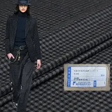 Красный малиновый японский черный серый плед шерстяной ткани шерстяной материал женские костюмы брюки швейная ткань портной