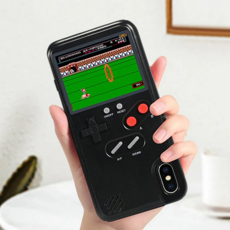 IPhone XS Max Горячая Gameboy чехол для телефона игровая консоль цветной дисплей ретро игровая крышка для IPhone - Цвет: IPhone XS Max