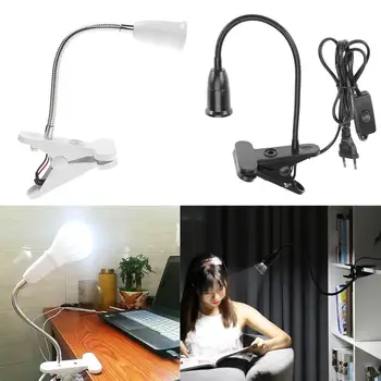 

E27 Lamp Holder for LED Clip Table Lamp Bases 1.7m Wire LED Bulb Hanging Lights Desk Lamps Socket Holder with Switch EU/US Plug