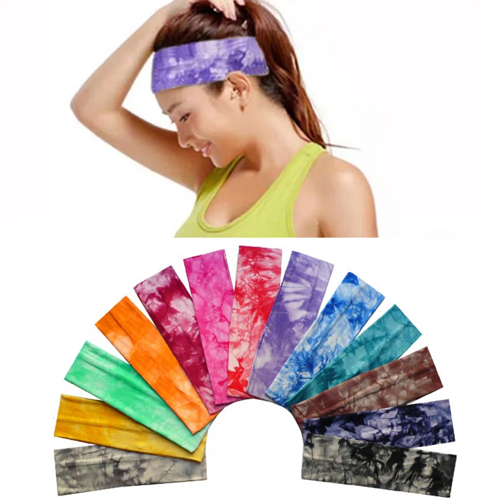 

1 Pcs Printing Stretch-cotton Yoga Sports Headbands For Women Girls Hair Accessories Ornaments Hair Band Headdress