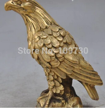 Бесплатная доставка 7 дюймов тибетская бронза медь резное животное Орел птица