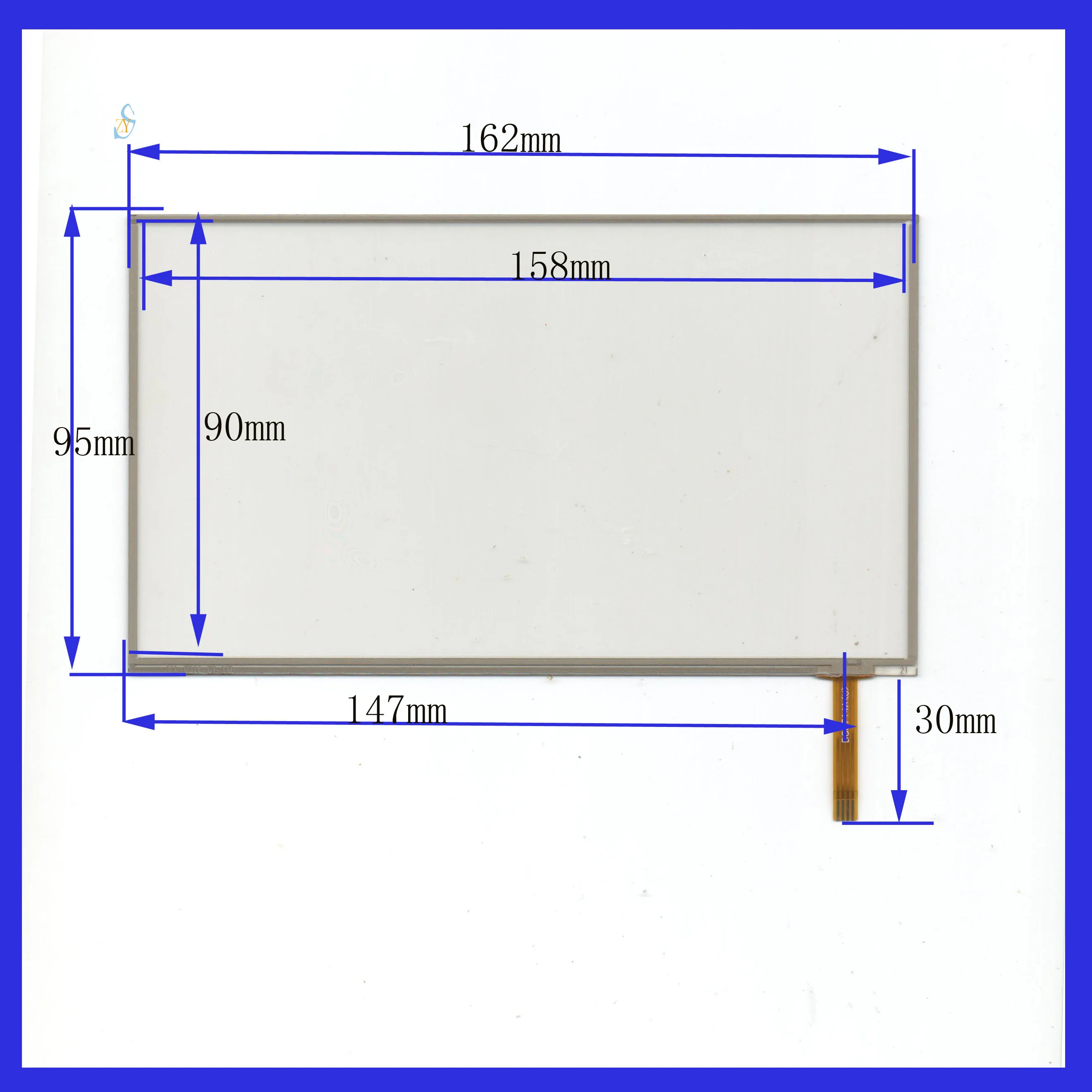 

ZhiYuSun 5PCS/LOT suitable 7inch 162*96mm 4lines resistance screen this is compatible blass suitable 162*97