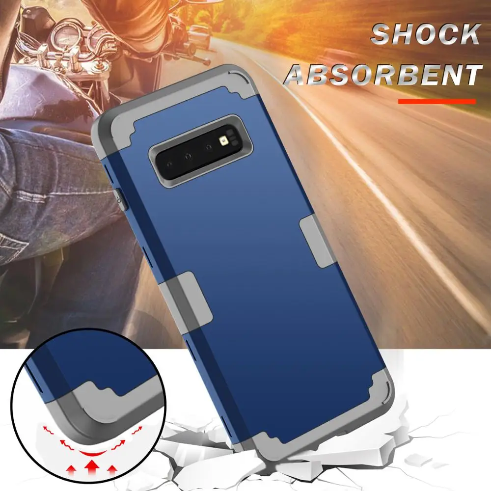Противоударный чехол для телефона для samsung Galaxy S8 S9 S10 плюс Heavy Duty Прочный амортизирующий/ударопрочный гибридный 3 Слои