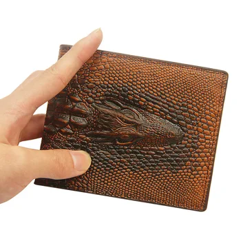 

New Pu Leather Men's Wallets Crocodile Pattern Business Men Wallet Coin Purse Money Bag Credit Card Holder