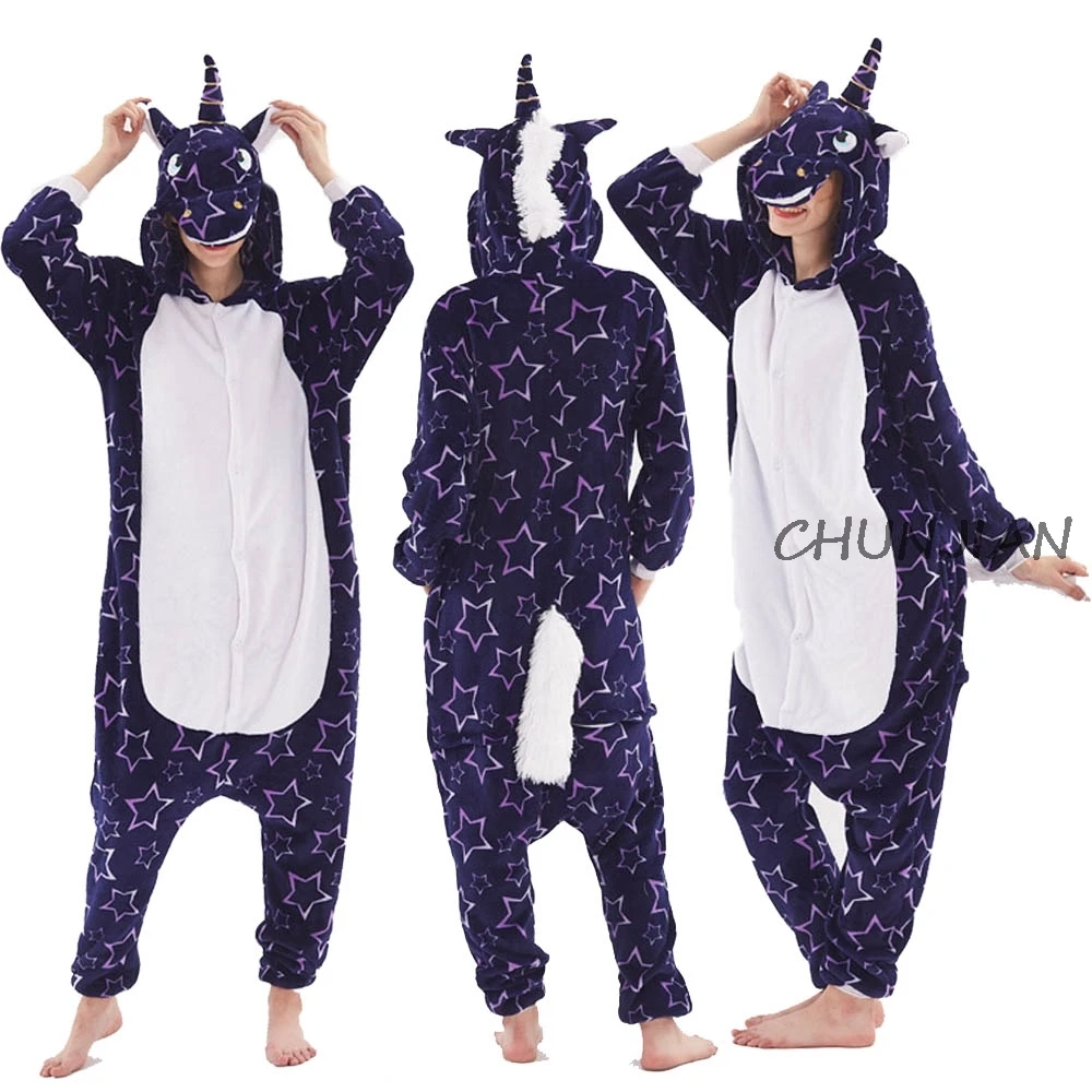 Детская зимняя Пижама детская пижама с единорогом, пижама для девочек, пижама с единорогом, теплая детская пижама с единорогом