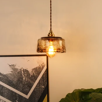 

Luxury Nordic Copper Pendant Lights Lamp Glass Pendant Lighting Living Room Kitchen Bedroom Bar Dining Room Loft Hanging Lamp