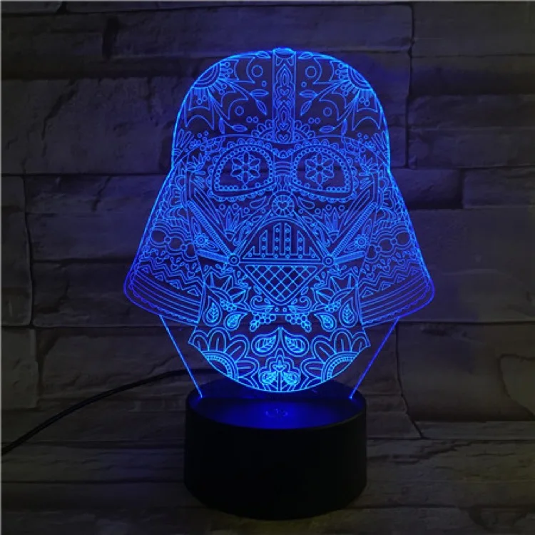 3D Lamp Star Wars Darth Vader Touch Sensor Visual Light Effect for Bedside Decoration Led Night Light Lamp for Christmas Reward