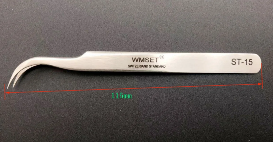 Оригинальные WMSET ST серии новые ультра точные 302 пинцеты из нержавеющей стали накладные ресницы из норки противокислотные