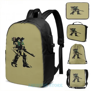 

Funny Graphic print The Destroid Tomahawk USB Charge Backpack men School bags Women bag Travel laptop bag