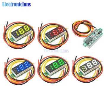

DC 0-100V Digital LED Panel Voltage Meter Mini 0.28 inch 0.28" 3 Wires Digital Voltmeter Blue Red Green Yellow LED Display