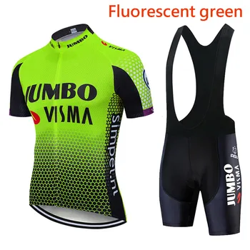 

new jumbo summer cycling clothing 2019 cycling clothing kits short sleeve bib shorts men's summer maillot ciclismo sets