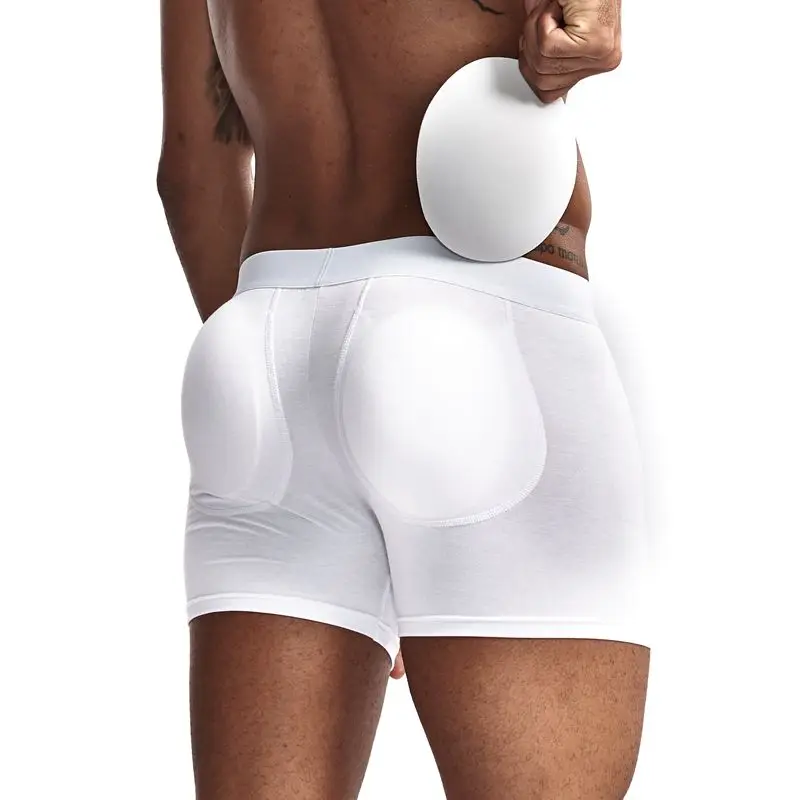 Jockmail, боксеры, мужское нижнее белье, мужское нижнее белье, увеличивающее попу, мягкий багажник, съемная подкладка, подтяжка, сексуальное мужское нижнее белье для геев, черное, белое