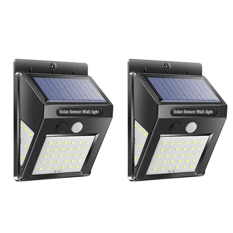 30LED/40LED лампа, подзаряжающаяся на солнце наружная садовая лампа украшение PIR датчик движения ночная безопасность настенный светильник водонепроницаемый