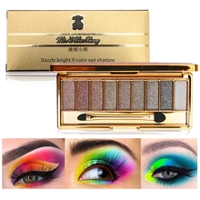 Палитра теней для век-девять оттенков-блеск и матовый набор теней для век-(натуральный-телесный) Красочная Мерцающая палитра теней для век