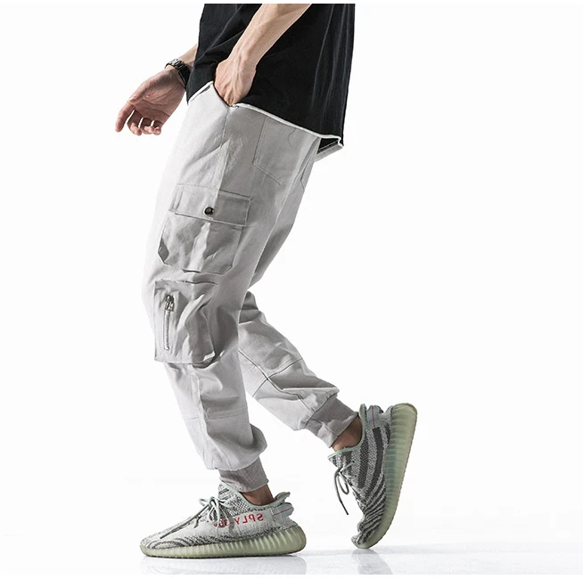 LAPPSTER-Youth Men Streetwear Hip Hop Joggers Pants Mens Harajuku Black Cargo Pants Male Fashions Black Pockets Track Pants