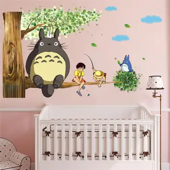 

Cartoon Games Theme Wall Sticker TOTORO Wall Sticker 9 Style and 2 Size Room Deorated Tools