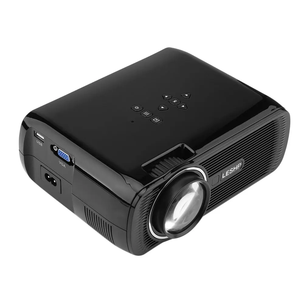 LESHP портативный мультимедийный светодиодный видеопроектор 1080P HD 1200 лм с Keystone для офиса домашнего кинотеатра ТВ Игры 1000:1