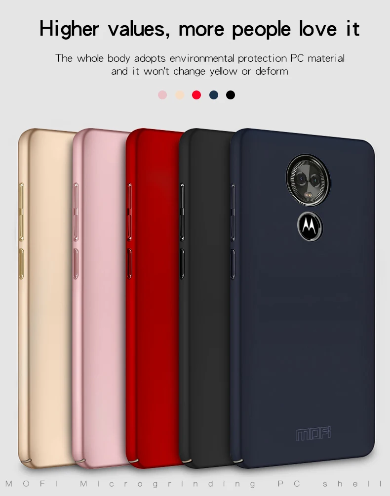 Для Motorola Moto E5 Play чехол MOFI PC Жесткий задний защитный телефон Capas для Motorola Moto E5 Play