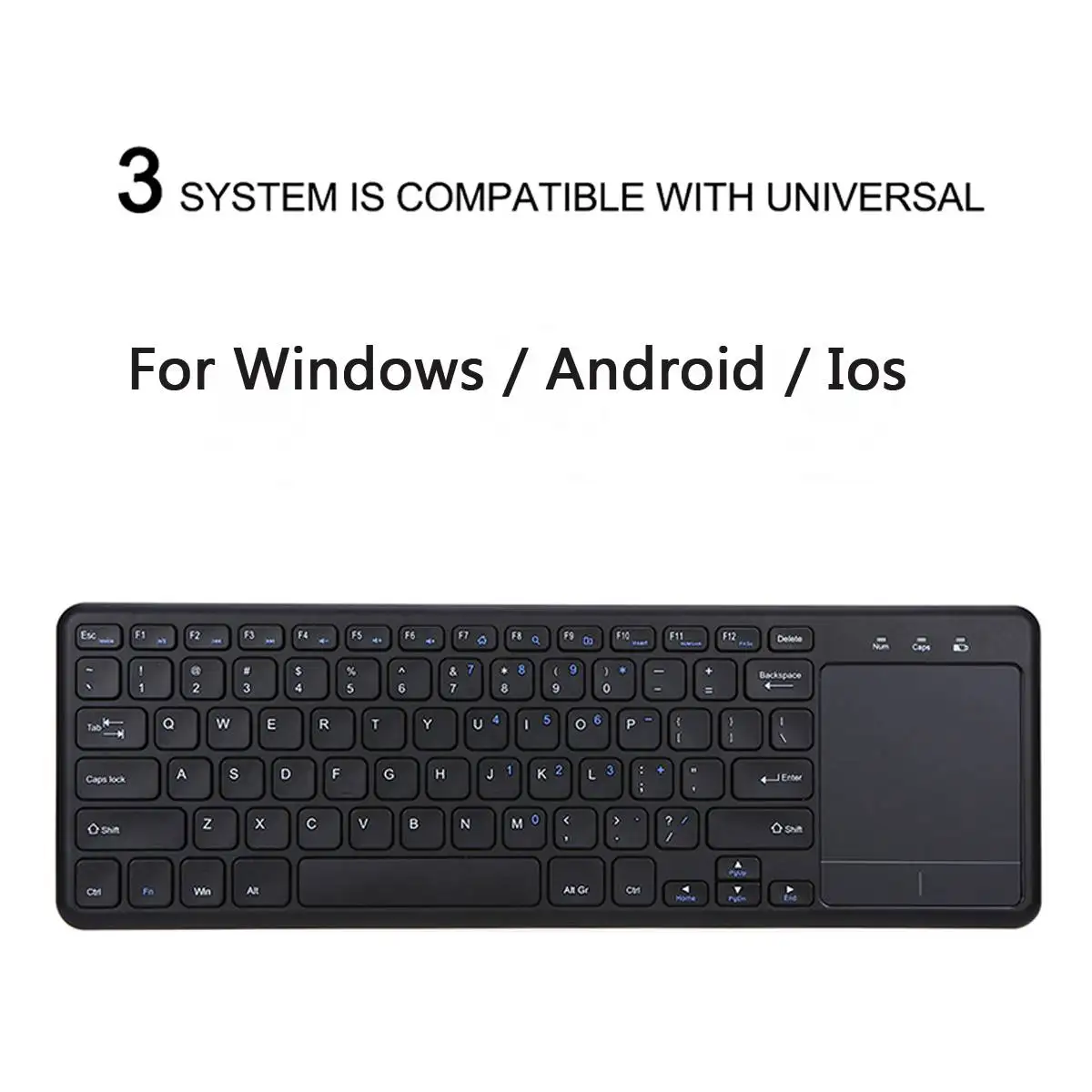 Ultra-slim WIFI 2.4G Wireless Portable Keyboard with touchpad Dual System Universal Touch Mouse Suitable for Andriod iOS Window