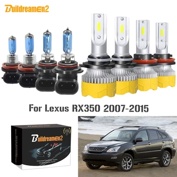 

Buildreamen2 4 Pieces Car Headlight High Low Beam 9005 H11 Auto LED Halogen Light Headlamp 12V For Lexus RX350 2007-2015