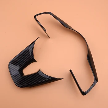 

beler Black Carbon Fiber Texture Car Steering Wheel Decoration Cover Trim Frame Molding fit for Kia Forte K3 2019 2020