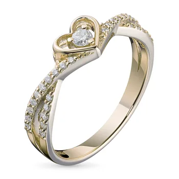 

Yellow gold ring with diamonds e0301kts04200779
