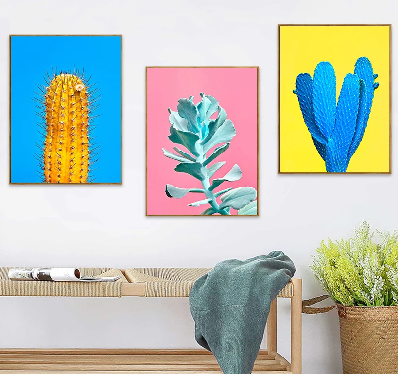 Cactus-Art-Plant-Print-Poster-Wall-Art-Botanical-Canvas-Painting-Wall-Pictures-for-Living-Room-South