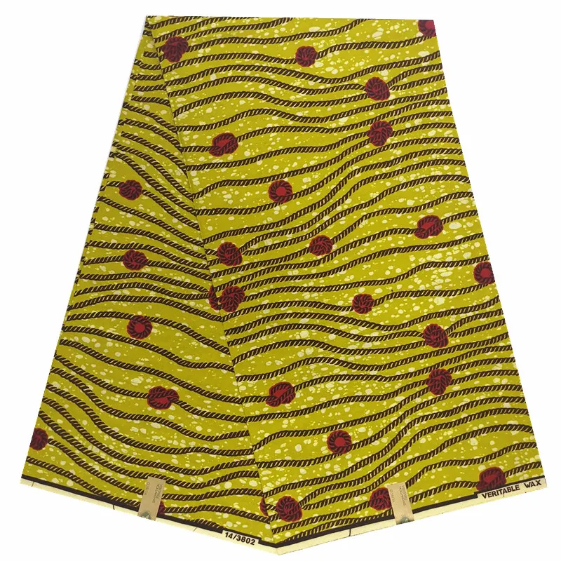 Африканская ткань Анкара Африканский Воск Печать Ткань для платьев Анкара ткань настоящая парафинированная ткань с Африканским принтом ткань
