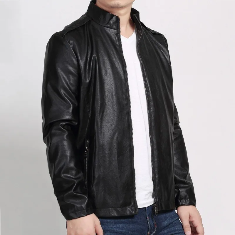 Mode Heren Faux Schapenvacht Leren Jas Stand Kraag Business Man Casual Pu Leer Uitloper Jas Plus Size 7XL Biker Jassen Mode Heren Faux Schapenvacht Leren Jas Stand Kraag Business Man Casual Pu Leer Uitloper Jas Plus Size 7XL Biker Jassen