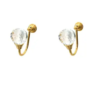 

Clear Diamond Crystal Goblet Shape Curtain Holdbacks Wall Hooks Coat Hangers for Kids' Room Window Decoration,Set of 2 (Gold)