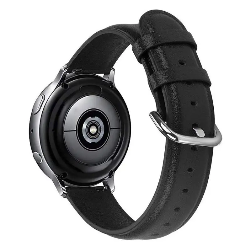 Мягкий ремешок из натуральной кожи для samsung Galaxy Watch Active 2 аксессуары в стиле унисекс большой размер сменный регулируемый браслет