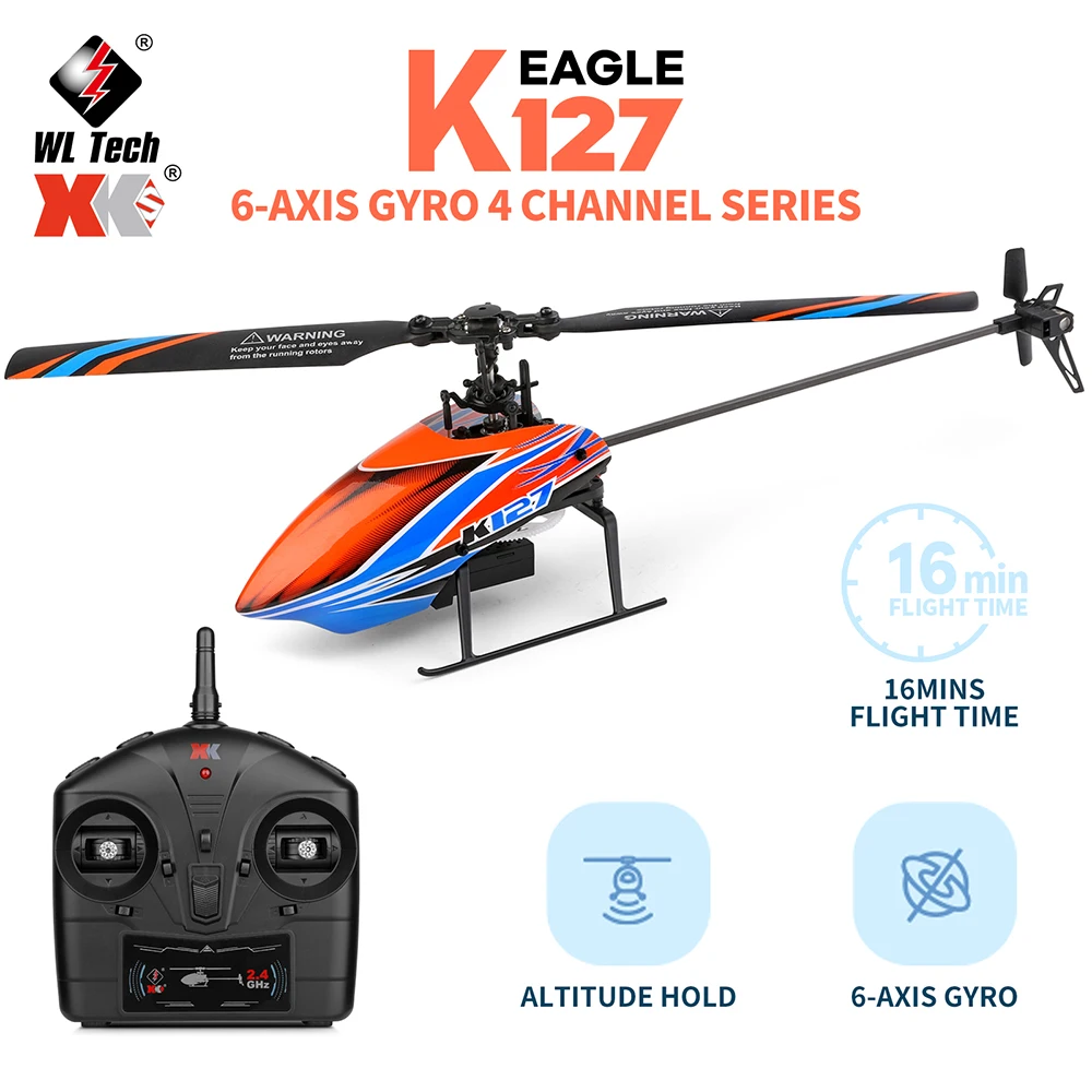 WLtoys K127 Helicopter 2.4G 4CH 6 Aixs Gyroscope Hover Air Pressure
