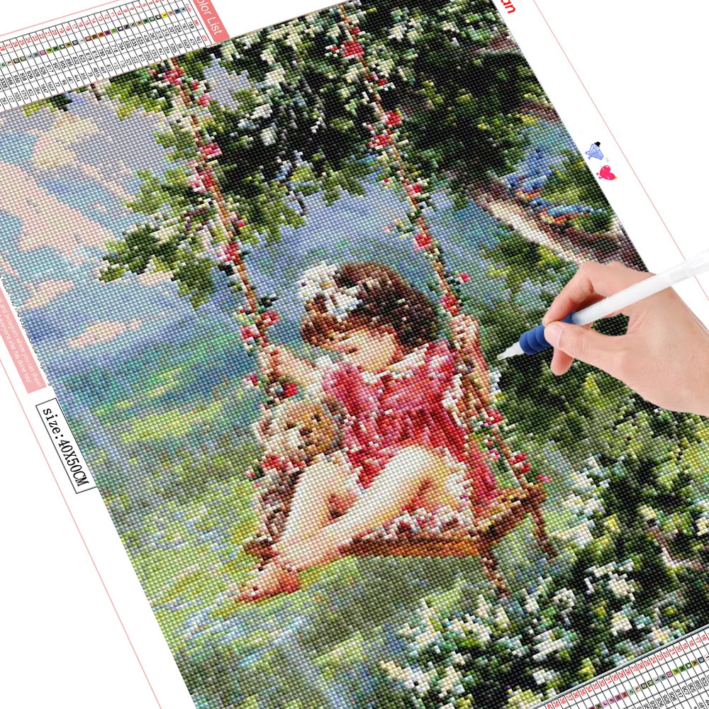 HUACAN 5d Diamond Painting Full Square Child Diamond Embroidery Mosaic Portrait Rhinestone Pictures Art Home Decorations