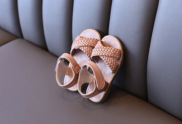 2022 Summer Girls Beach Sandals Children Princess Shoes Baby Woven Comfortable Infant Soft Bottom Kids Casual Flat Shoes slippers for boy