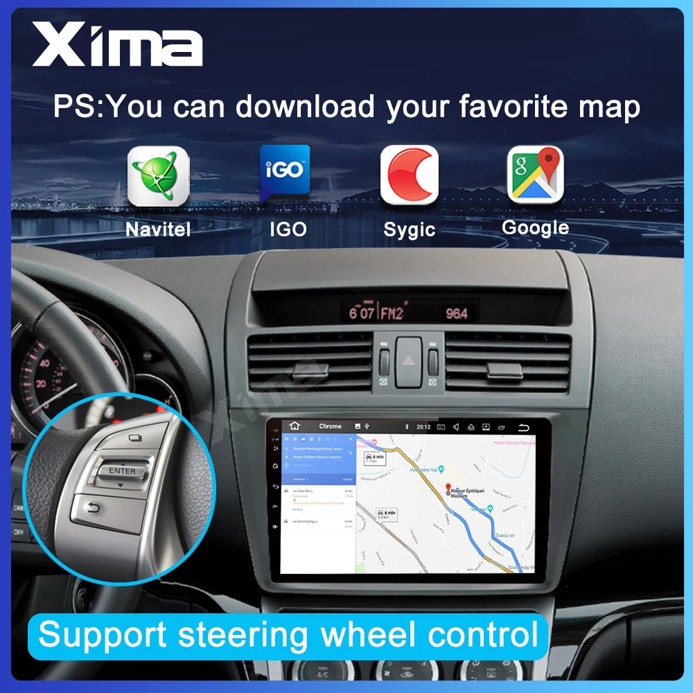 2G+ 32G 2 din Android 9,0 Автомагнитола для Mazda 6 Rui wing 2008 2009 2010 2011 2012- Wifi радио аудио gps Мультимедиа Playe