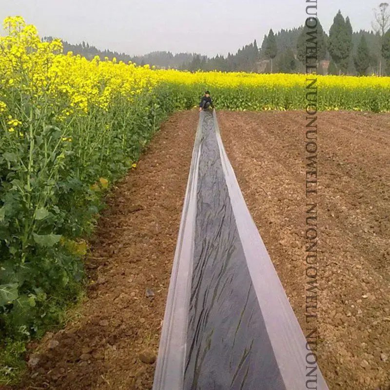 Wholesale 400m²/Roll Black White Agriculture Film Farm Planting Mulching Film Plants Pest Weed Control Plastic Growing Film