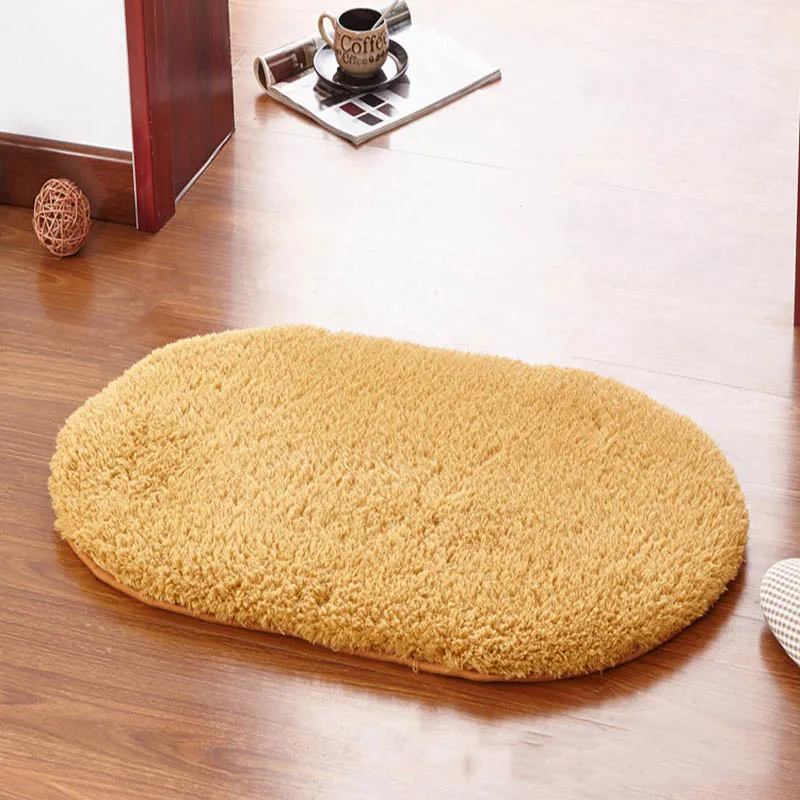 Tapis de salle de bain ovale absorbant