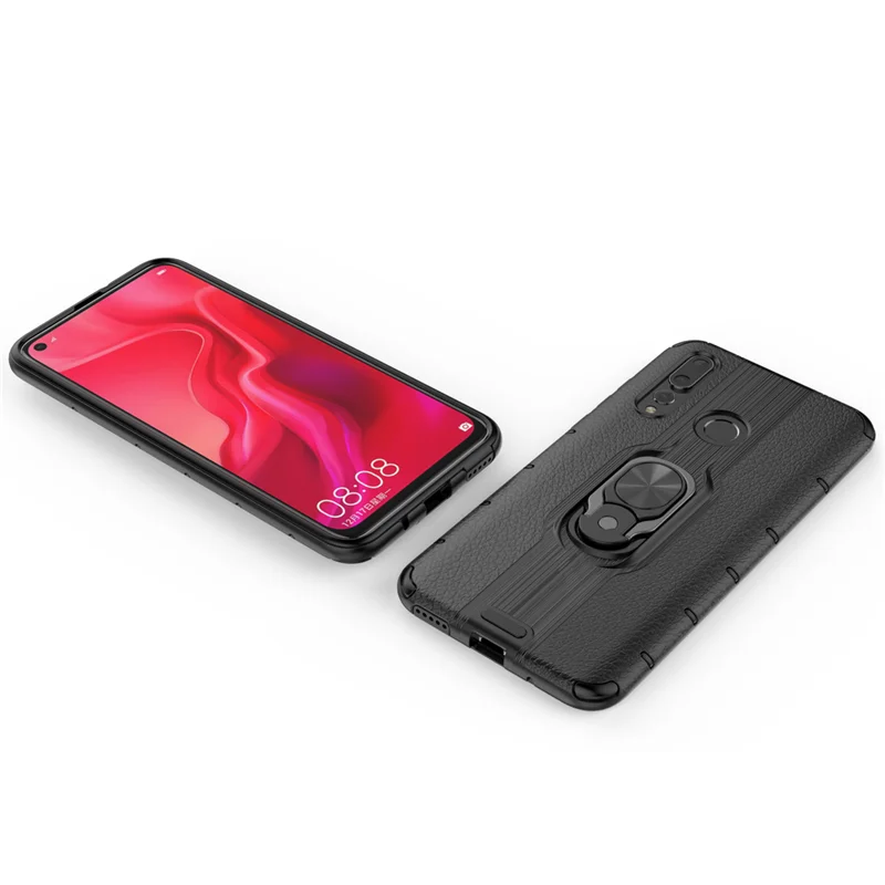 Чехол для huawei Nova 4 чехол кольцо Броня магнитный держатель ударопрочный мягкие чехлы для телефона для huawei Nova 4 Чехлы Роскошные