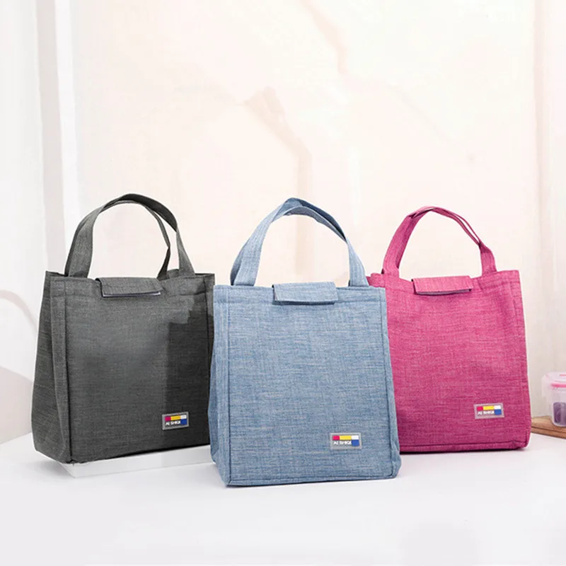 

2019 Fashion Camping Outdoor Handbag Cooler Lunch Bag Portable Thermal Insulated Lunch Box Lady Carry Picinic Food Tote Bolsa