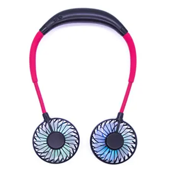 

Halter Fan LED Luminous Fan Neck Fan Adjustable Cooling Fan for Outdoor Travel Aromatherapy lamp colorful gradient lamp