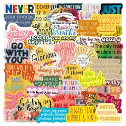 Pegatinas con frases motivadoras coloridas para ordenador portátil, calcomanía impermeable con grafiti para guitarra y teléfono, DIY, 10/30/50/100 piezas