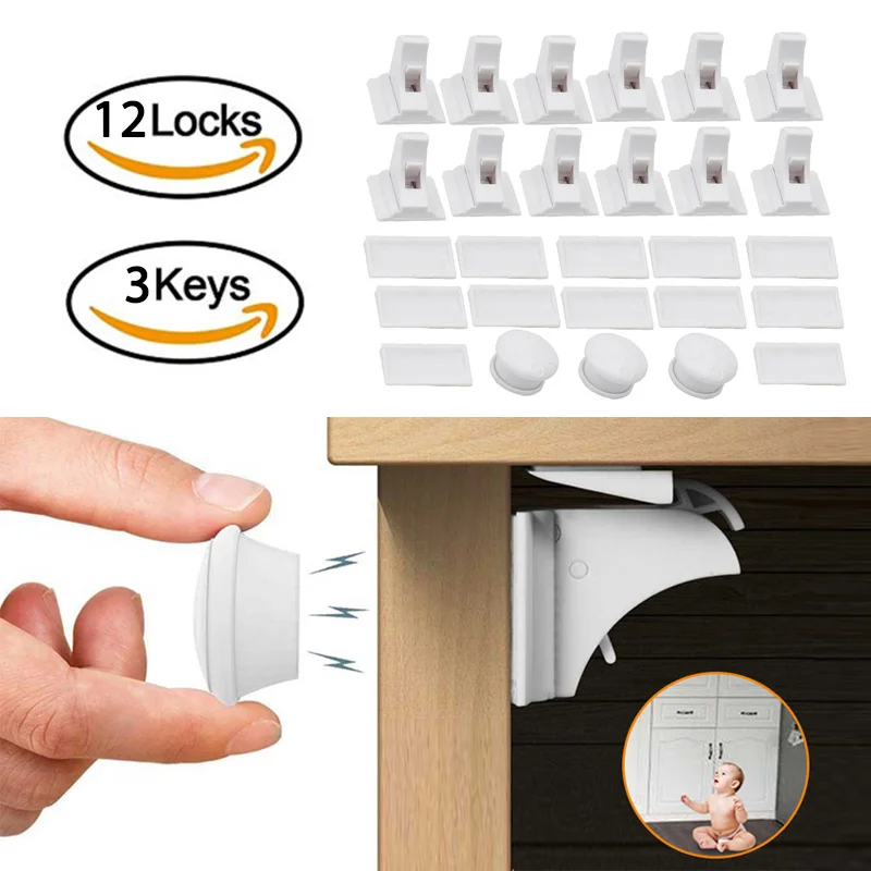 

Magnetic Locks Protection From Children Door Stopper Baby Safety Lock Infant Security Locks Drawer Latch Cabinet Lock Limiter