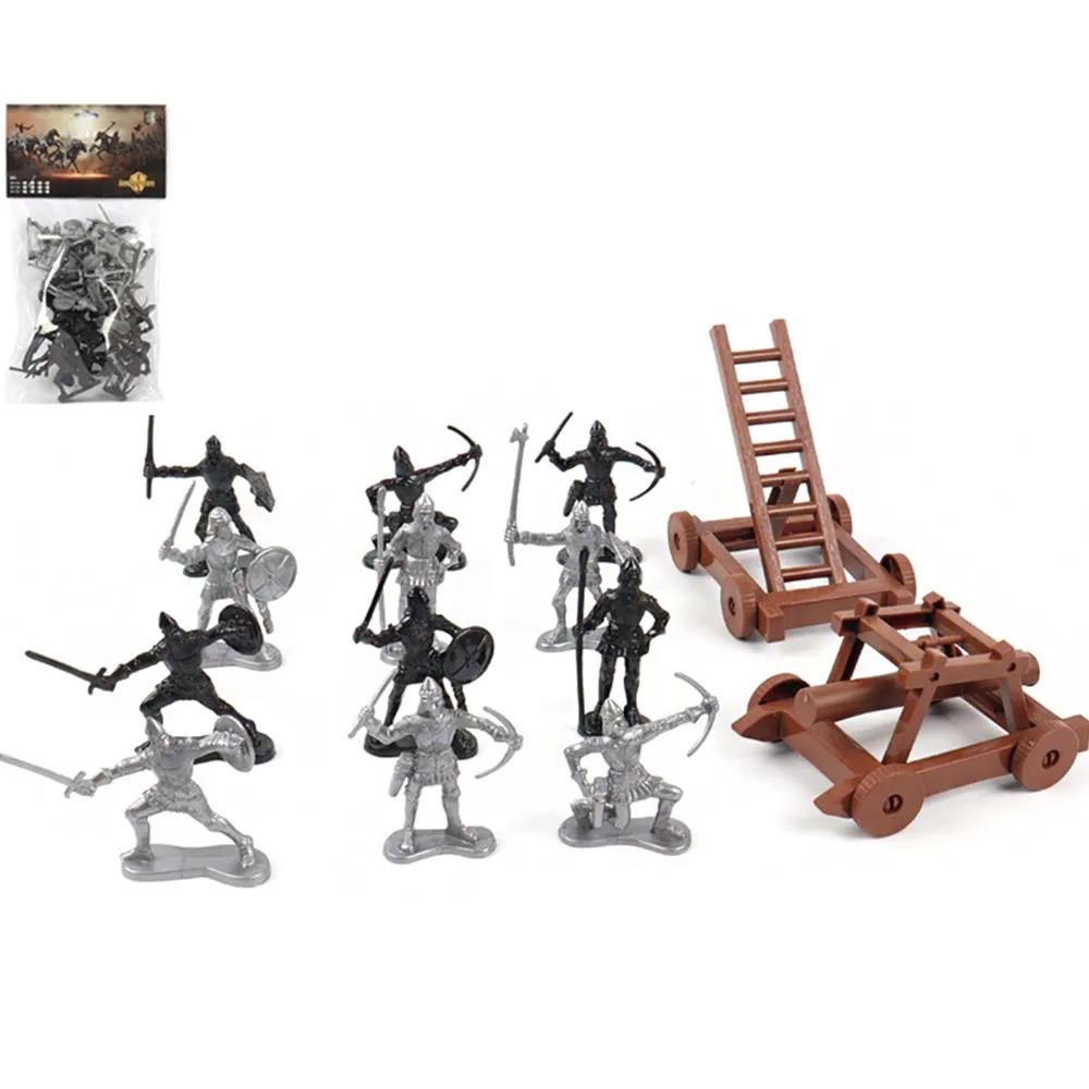 Plastic Army Men Toy Soldiers New Medieval Castle Roman Soldier Figures 20pcs 