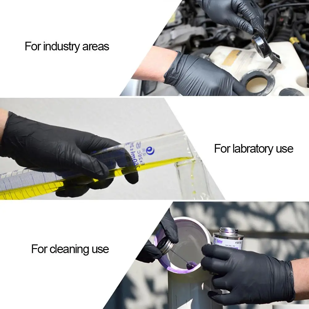 100 шт одноразовые защитные перчатки маслостойкие нитриловые резиновые перчатки для домашнего использования в пищевой лаборатории