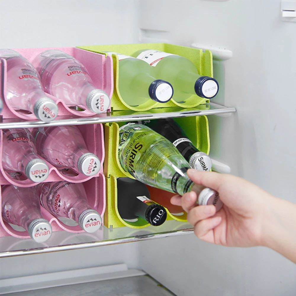

Kitchen Freezer Storage Organizer Beer Plastic Storage Container Freezer Shelf Holder Pull-out Drawer Convenient Space Saver Box