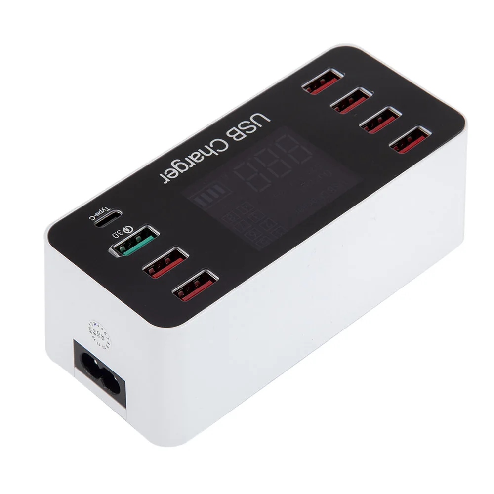 A9 Plus многофункциональное зарядное устройство AC100V~ 240V 8 портов USB зарядное устройство с ЖК-дисплеем зарядная станция умное зарядное устройство для телефонов и планшетов